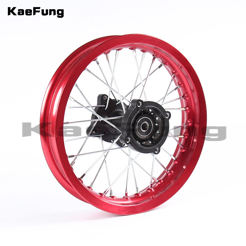 Jante de moto de 1.85 à 12 pouces, roue arrière de 80/100 à 12 pouces en Aluminium, moyeu s, trou de 15mm