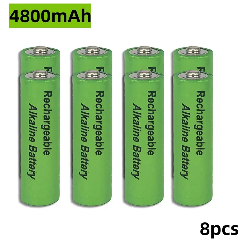 1.5V AA+AAA rechargeable battery 3800mAh/4800mAh large capacity alkaline rechargeable battery AAA+ charger: army green