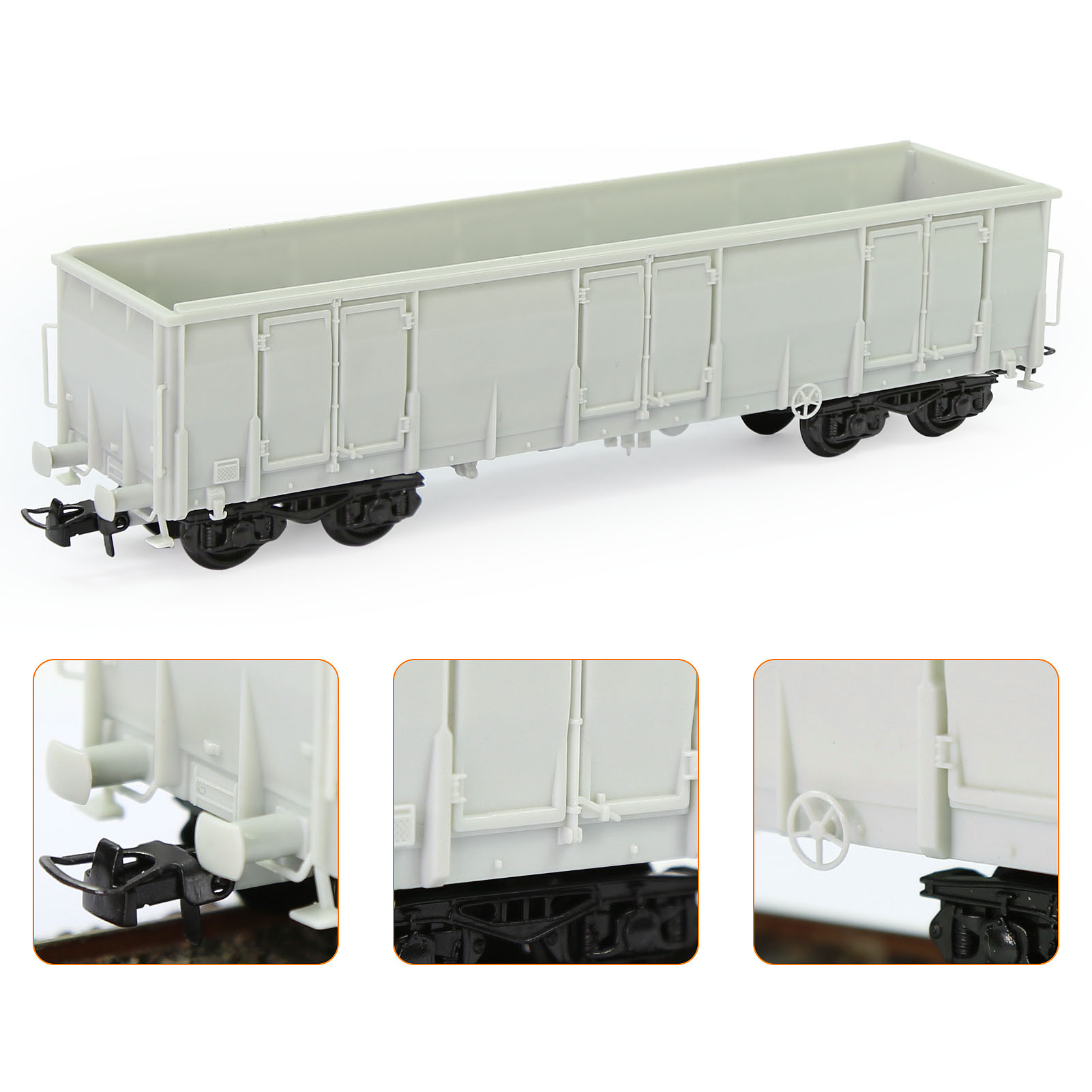 Evemodel 1Pc Ho Schaal 1:87 Blanco Niet-Geassembleerde High-Side Gondel Auto Model Spoorwagen C8742jj