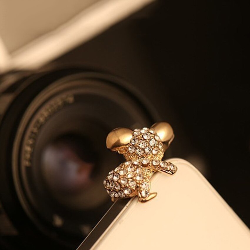 Cute Diamond Cat Pattern Koala Anti Dust Plug For Phone Accessories Earphone Jack For Iphone Samsung Xiaomi