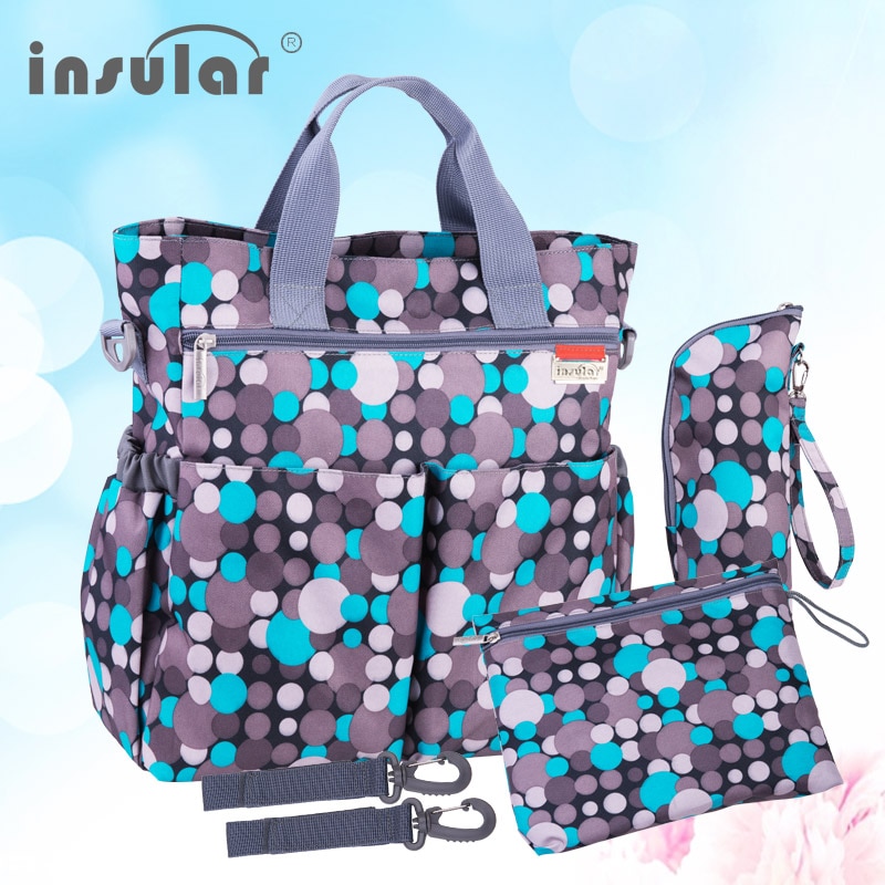 Sac à couches coloré Insular | Sacs de poussette à bretelles, sac à langer étanche pour maman, sacs fourre-tout multifonctions pour maman