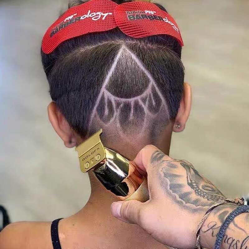 USB Rechargeable Gold Hair Clipper Electric hair trimmer Cordless Shaver Trimmer Men Barber Hair Cutting Machine