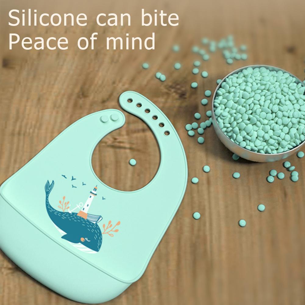 Baberos impermeables estéreo para bebé, Bandana de Saliva plegable de silicona con dibujos de animales, delantal de alimentación para niños, accesorios ajustables
