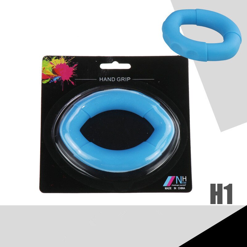 Hand Grip Muscle Developer Power Wrist Arm Training Machine Carpal Expander Rubber Exerciser Finger Gripper Ring Gym Anti Stress: H1 blue