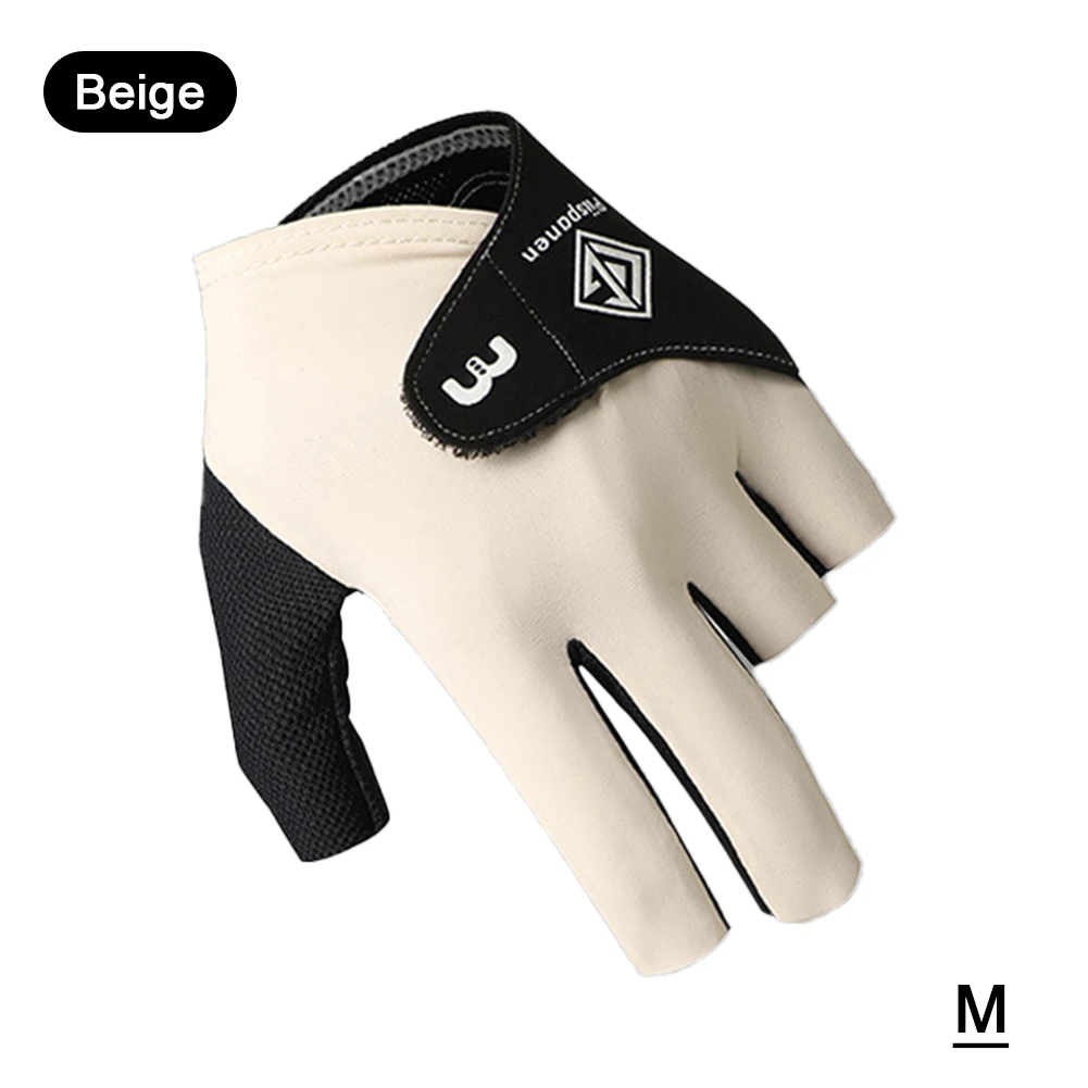 1Pc Biljart Handschoen Linkerhand Snooker 5-Vinger Handschoen Anti-slip Ademend Biljart Training Handschoenen Voor mannen En Vrouwen: l / YELLOW