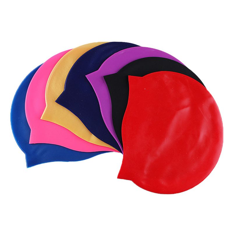 Best! Men's Women's Waterproof Silicone Swimming Caps Sports Swimming Pool Protection Ears Adult Children Long Hair Cap Children