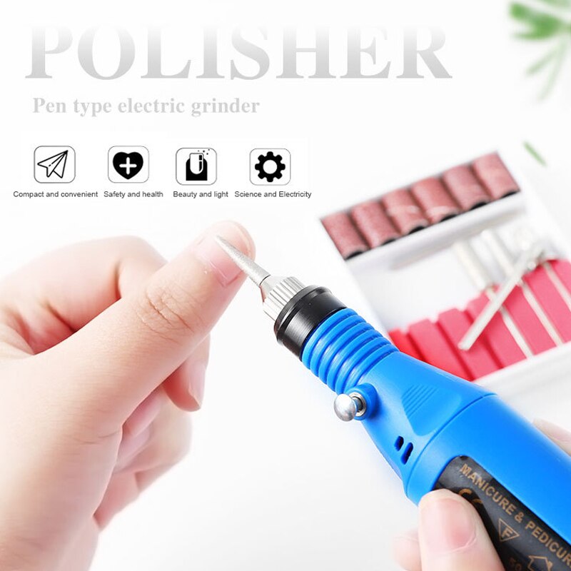 1 Set Electric Nail Drill Machine Kit Manicure Machine Nail Art Pen Pedicure Gel Ceramic Nail File Nail Art Tools