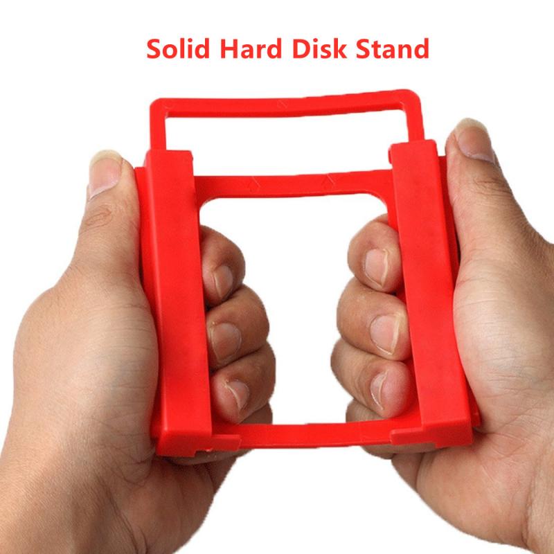 Kunststoffen Rode Houder 2.5 Tot 3.5 ''Hdd Hard Disk Mounting Adapter Stand Voor Notebook Pc Ssd Ondersteuning Houder Stand