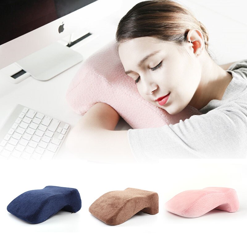 Espuma de memória viagem nap travesseiro sete-em forma de dormir na mesa almofada suporte de cabeça anti-mão dormência travesseiro crianças nap travesseiro
