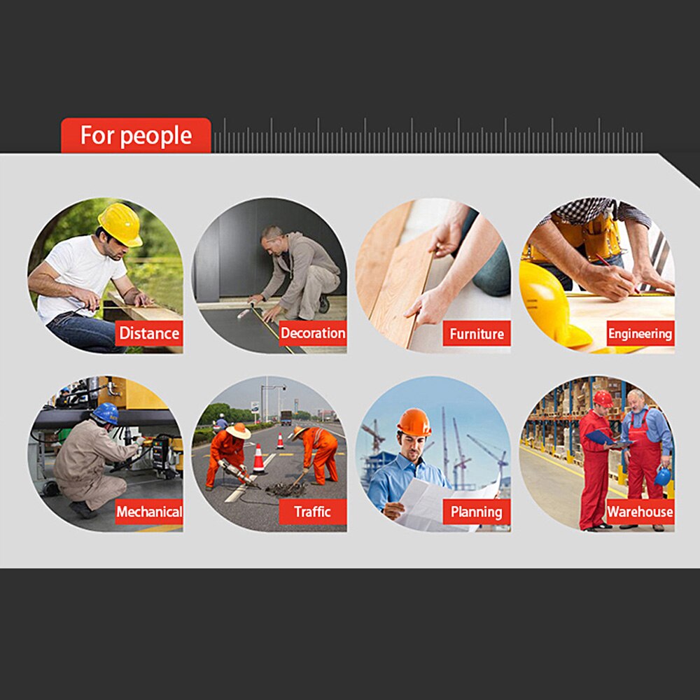 40M Smart Handheld Rangefinder Digital Mini Distance Measuring Meter Portable USB Charging Electronic Space Measurement