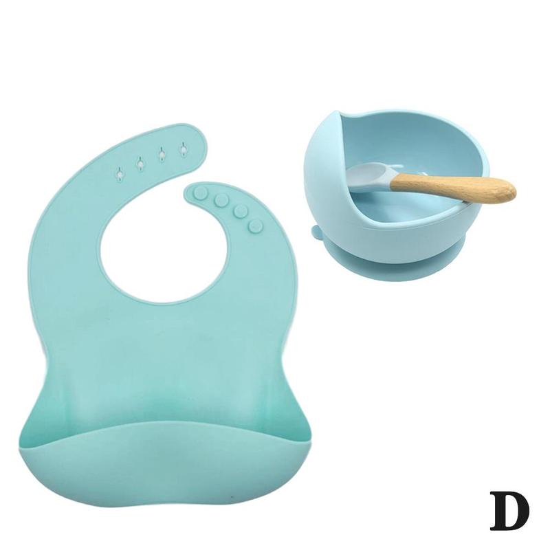 Silicone Baby Bib Food Grade Waterproof Bib Baby Rice Silicone Saliva Pocket 120g Pocket N4M3: D