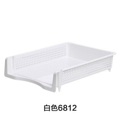 Stackable Mesh A4 Paper File Tray Organizer Document Magazine Rack Plastic Book Holder Desktop Storage Basket Shelf Stationery: B