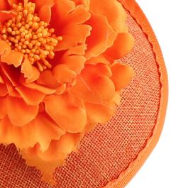 Mariage Imitation Sinamay dames chapeaux cheveux fascinateur chapeaux Cocktail pour les femmes attrayant voilage cheveux accessoires dame fête: Orange