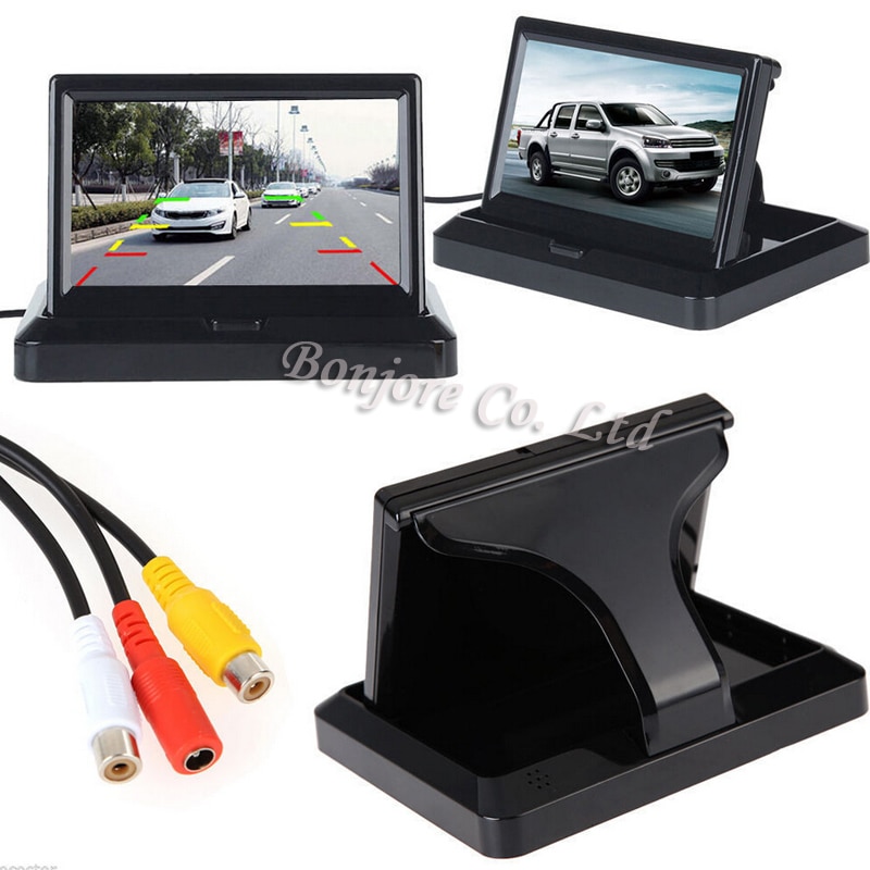 Wireless Car Backup Camera 4.3"HD Foldable 800x480 hd Monitor Parking System Back up Truck Vehicle Rearview Monitors kit CCD