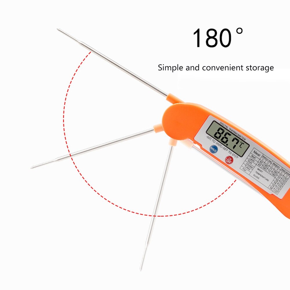 Digital Display Folding Food Thermometer Instant Digital Thermometer Kitchen Barbecue Food Thermometer