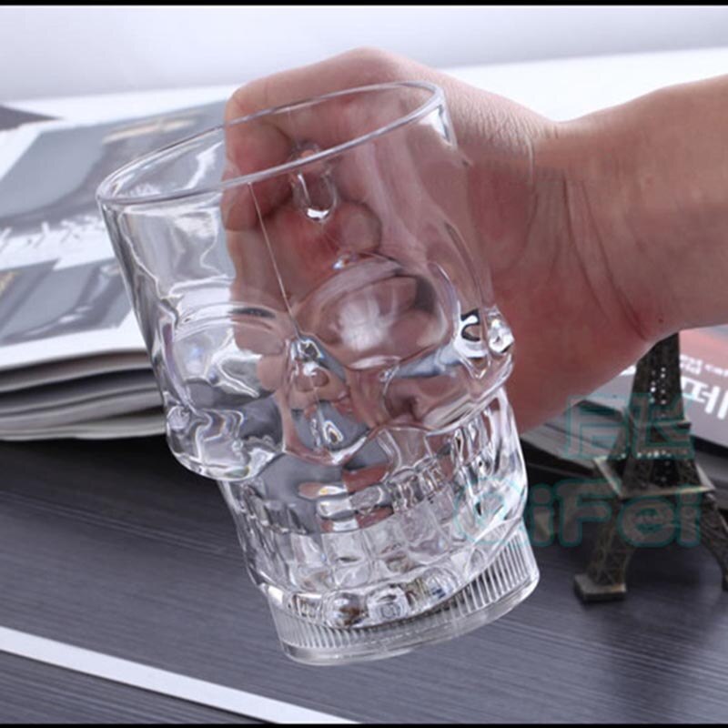 LED Skull Cup Bar Pub Wine Drink Mug Barware Water Activated