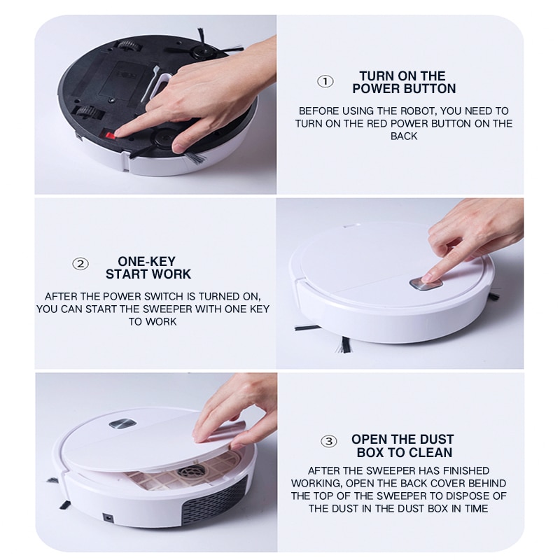 Robot Vacuum Cleaner 3 IN 1 Suction Smart Memory Electric Water Tank Wet Mopping Washing Robot Vacuum Cleaner Stofzuiger Robot