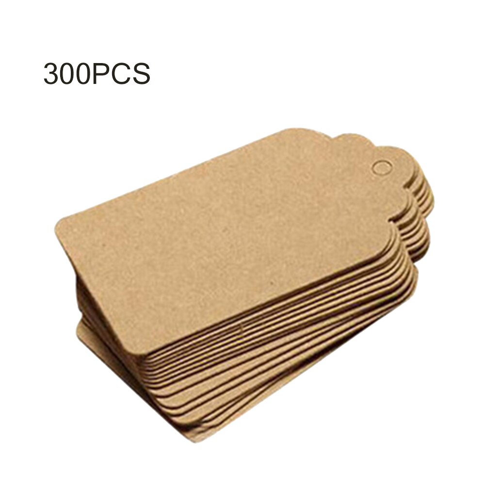 300 Stks/set Kraftpapier Tags Kerst Kraftpapier Prijs Label Blank Wedding Party Bagage Note Lege Tags: Bruin