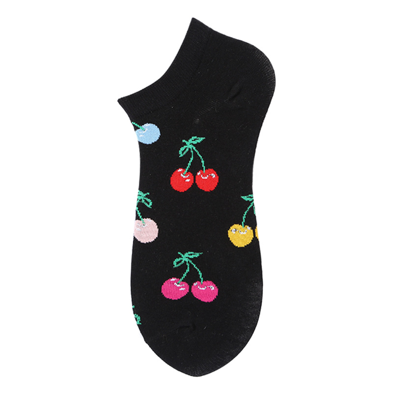 40 Style Colorful Short Socks Men Cotton Novelty Oil Painting Animals Food Avocado Casual Funny Ankle Sox: Blue purple
