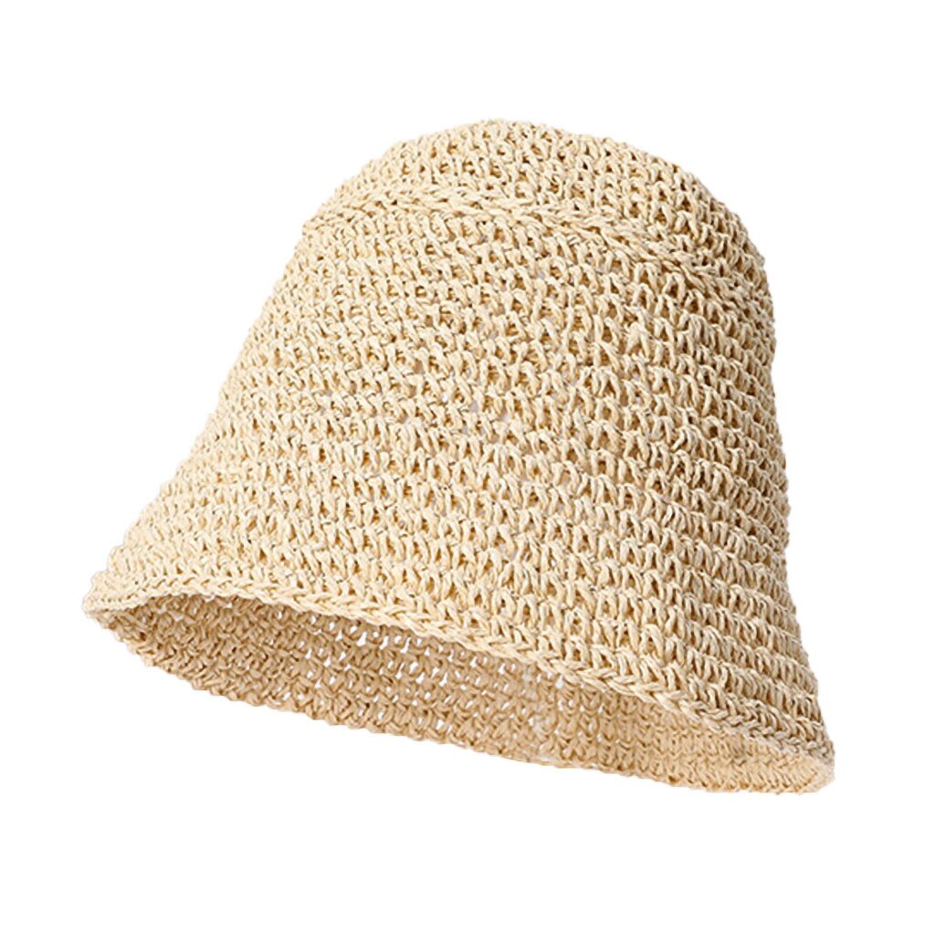 SAGACE verano sombrero paja mujer Sun Dome Cool sombrero plegable para mujeres sombrero de paja de playa sombrero de UV viaje gorra de malla playa A310: Blanco