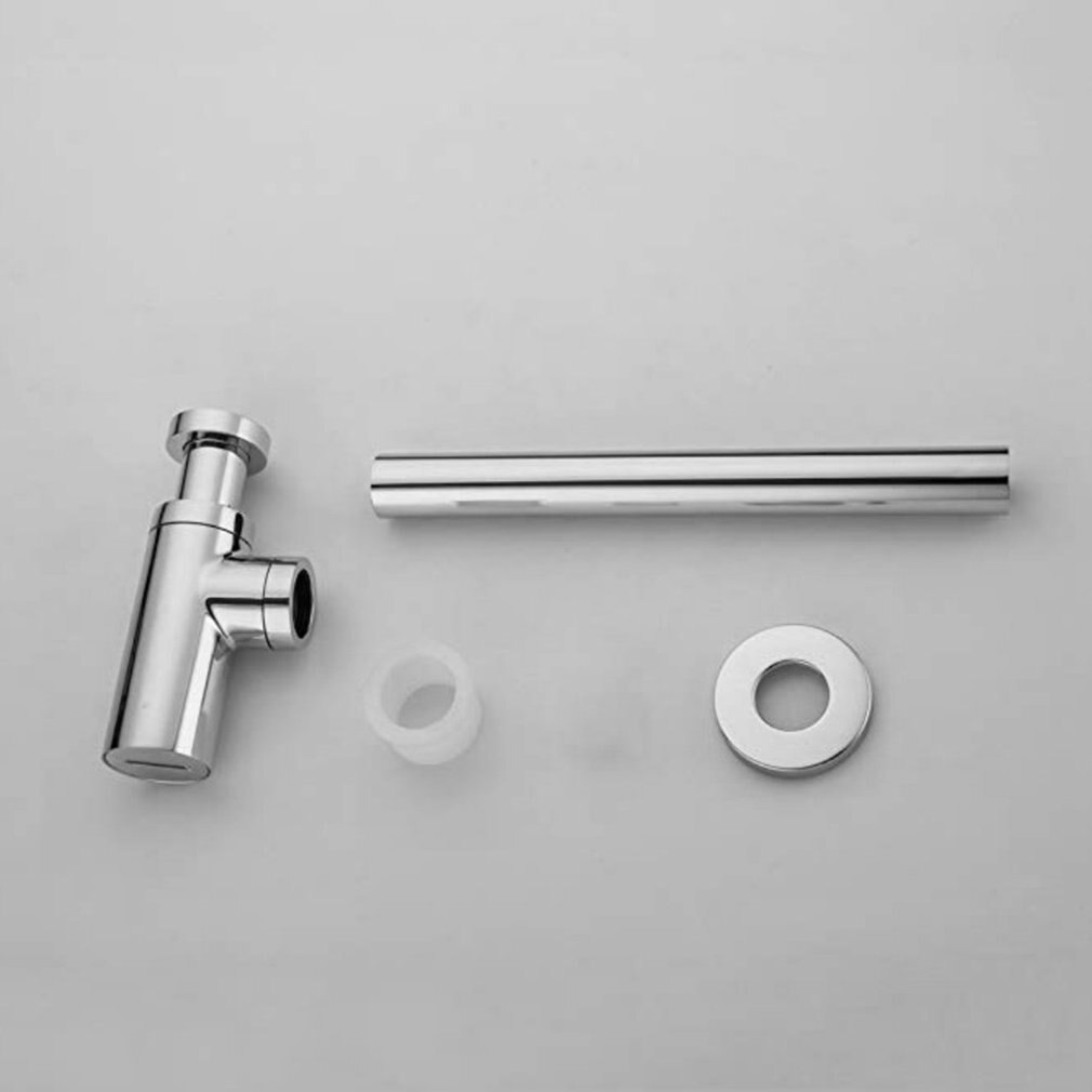 Bathroom Basin Bottle Trap Pop Up Drain Stopper with Overflow Sink Drain Kit Siphon Waste TRAP Drain Chrome
