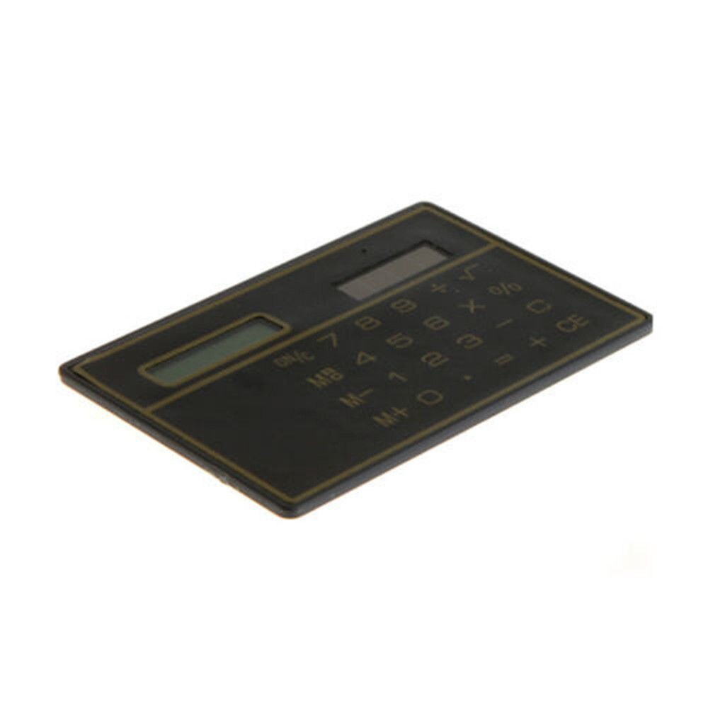 1 stk mini tynd kreditkort solenergi lomme grundlæggende 8- cifret regnemaskine enhed matematik undervisning studerende papirvarer