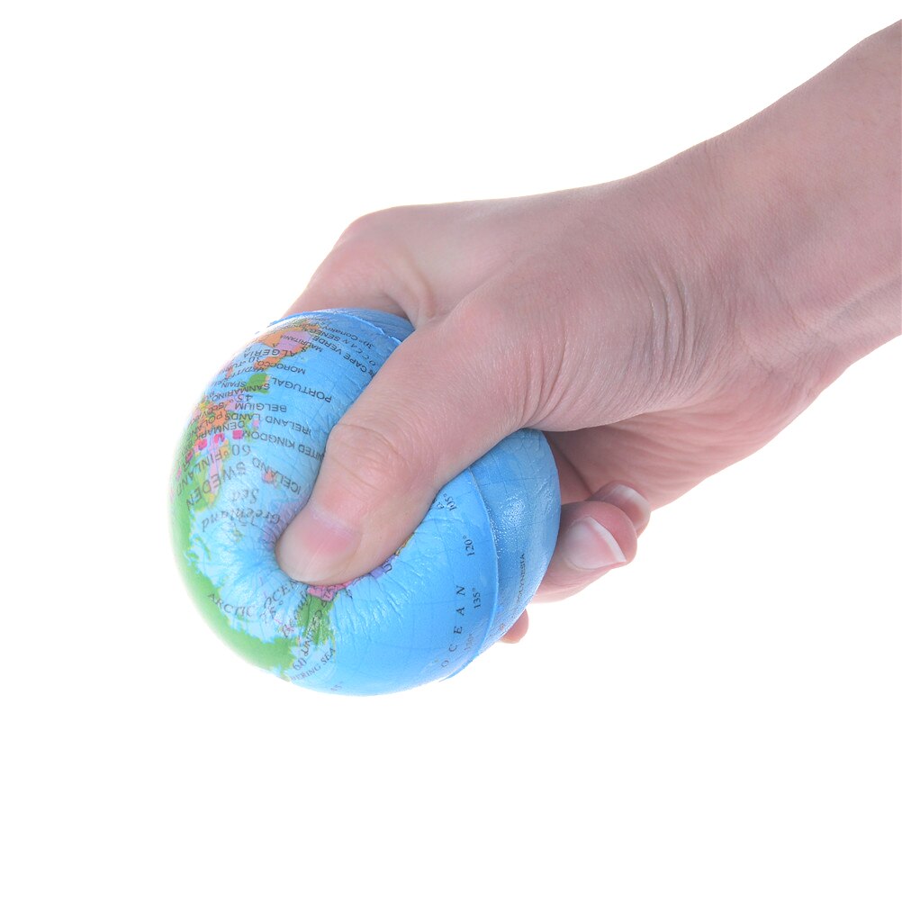 Di alta Qualità anti-fatica sollievo mondo carta geografica Schiuma Palla atlante Globo di Palma Sfera Estrusione Lentamente Aumento Pianeta Terra Sfera di Nuovo