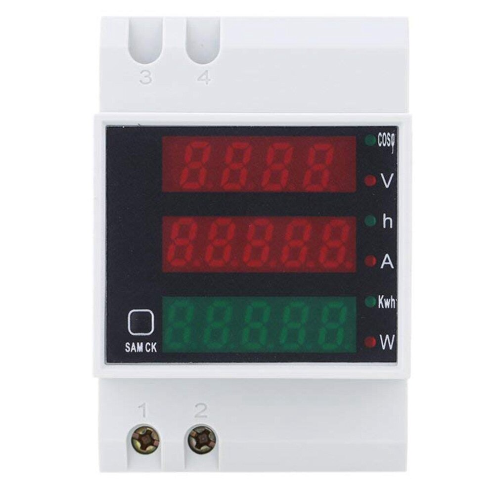 AC 200-450V power meter DIN rail type digital display ammeter voltmeter