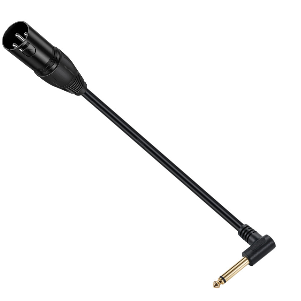 90 graus ângulo reto 1/4 Polegada trs para xlr macho cabo de interconexão de sinal balanceado quarto de polegada para xlr cabo de remendo 0.5m