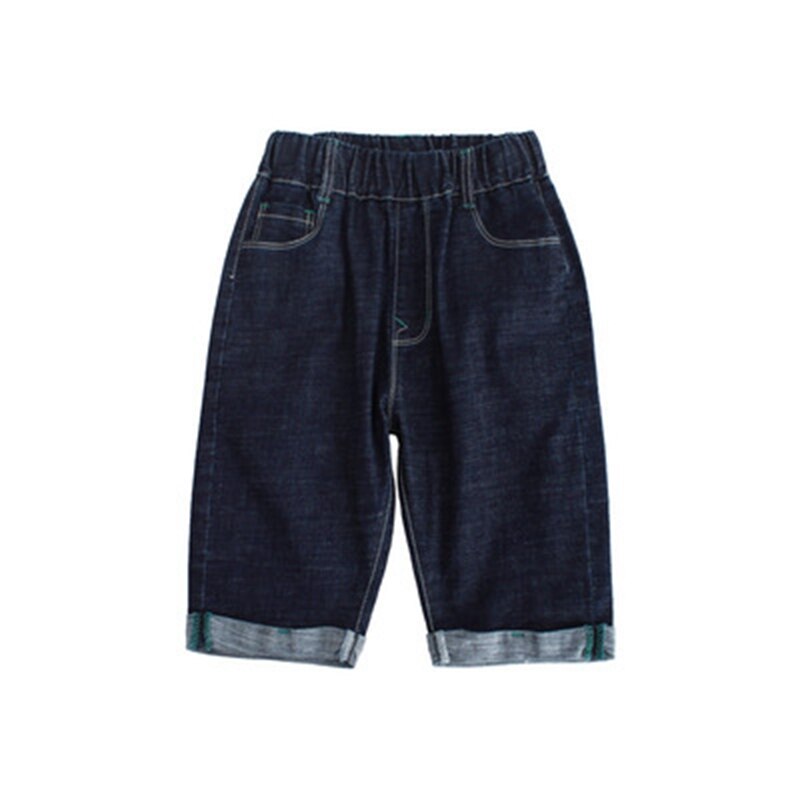 Shorts Denim Dünne Kurze Gerade Hosen Kinder Kurze Jeans Teenager Kinder Jungen Sommer Casual Weiche Shorts Knie Länge Jeans 6-14Y