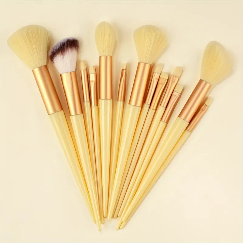 13PCS Makeup Brush Set Soft Fluffy Eye Shadow Foundation Blush Highlighter Concealer Brush Female Beauty Tool Christmas: Gold