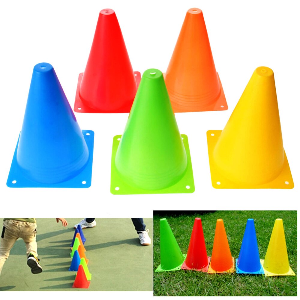 10 stück, 18cm schilder, eimer, 6 zoll barriere, fußballstraße, flache trainingskegel, walze, stapel, rückprall, markierungsbecher, fußballtrainingsausrüstung