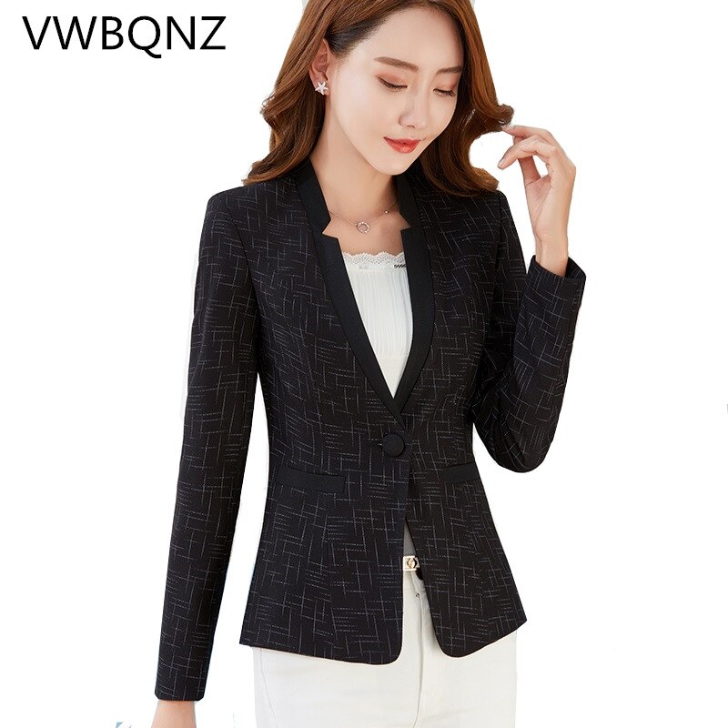 Plus size dames zakelijke pakken lente herfst all-match dames blazers jassen korte strakke blazer dames pak 5xl