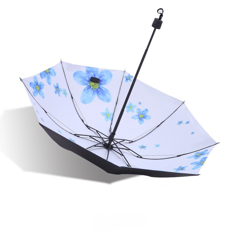 YADA-parapluie paon de luxe bleu enfants | Parapluies pliables et mignons de dessin animé, protection Anti-UV, joli parapluie coupe-vent, YD298