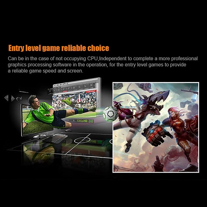 Onda GT710-2GD3 GPU 2GB GDDR3 64Bit PC Desktop Graphics Cards PCI Express 2.0 Discrete Graphics / Computer Graphics Cards