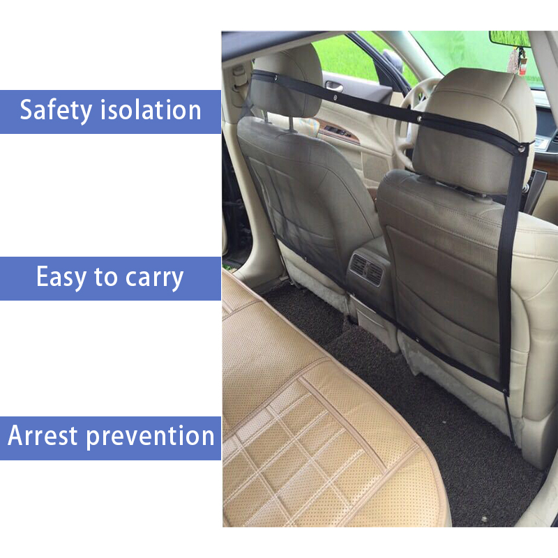 Barrera de seguridad para coche para mascotas, asientos traseros, Red de aislamiento para perros, transporte para perros, separación ajustable de vehículos, Red de guardia, productos para mascotas