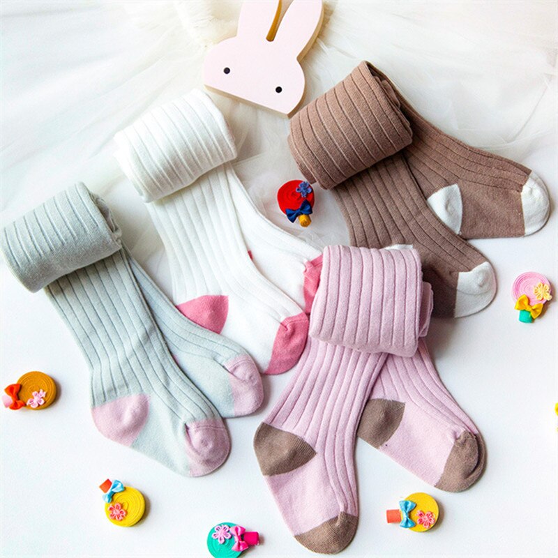 5 stücke Anyongzu unisex Winter Gekämmte Baumwolle Kleine Frische Und Hohe Elastische Vertikale Streifen Baby Gamaschen freundlicher strumpfhosen