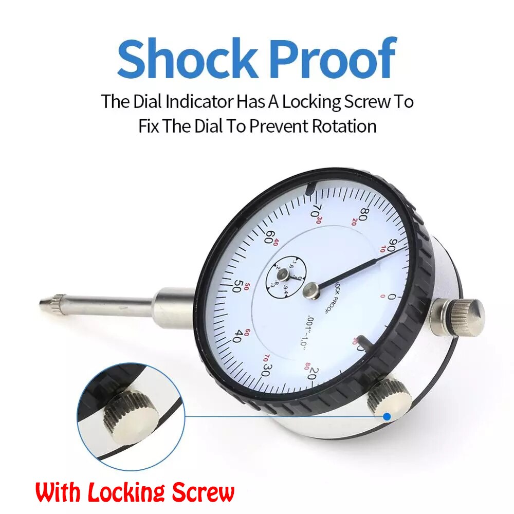 0-1" dial indicator inch dial gauge indicator Precision Dial Gauge Test Indicator Lever Scale Meter
