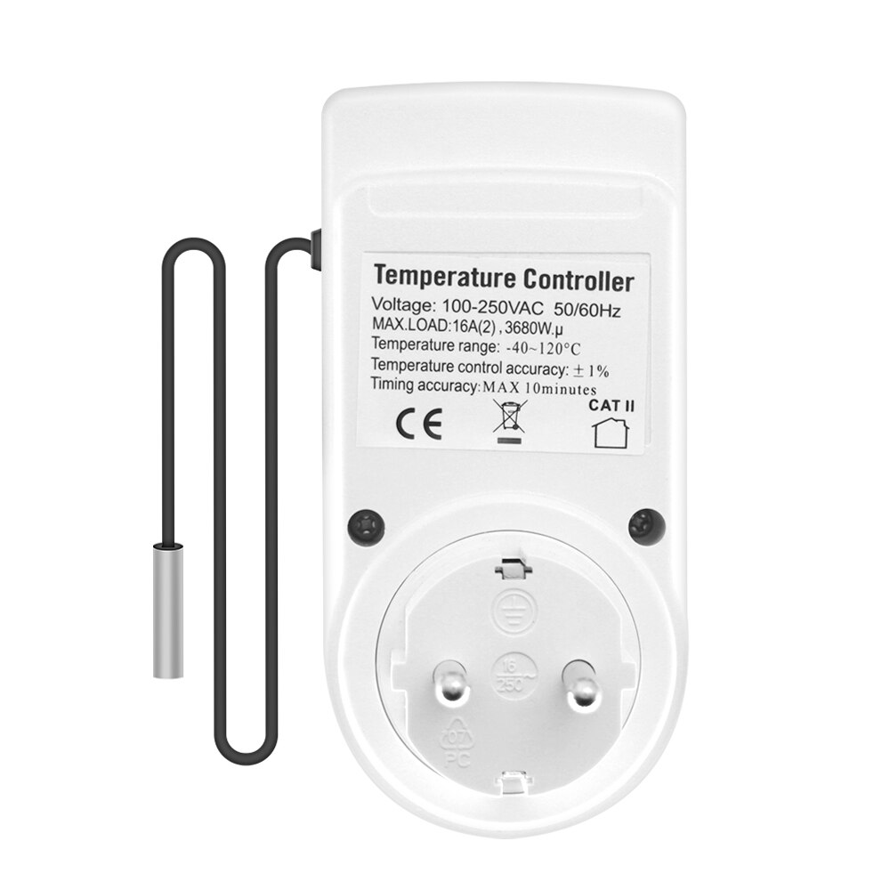Termostato de enchufe con temporizador KT3100, controlador de temperatura multifunción, salida con temporizador, interruptor, Sensor, sonda, calefacción y refrigeración