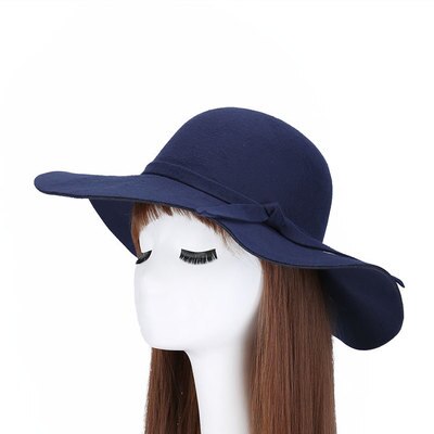 Sombrero de ala ancha para mujer, sunora fedora de bolos para adultos, retro, Chapeu, Sombrero, placa flexible de lana de imitación, gorila,: 8