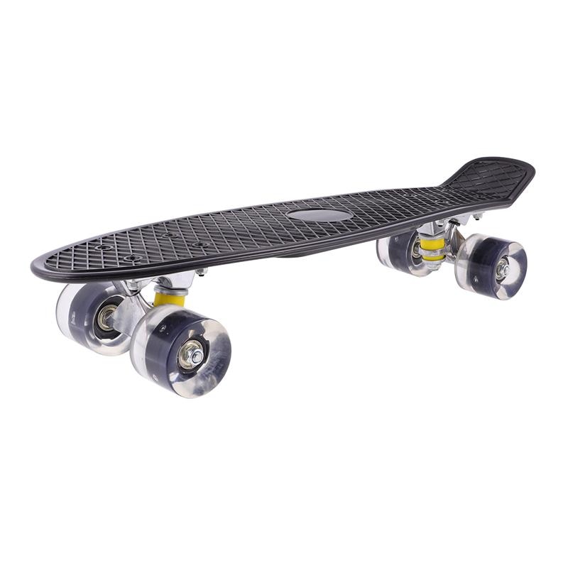 Skateboard Mini Board Skate Board For Outdoor Sport Street Fish Board Longboard Skateboard: Black