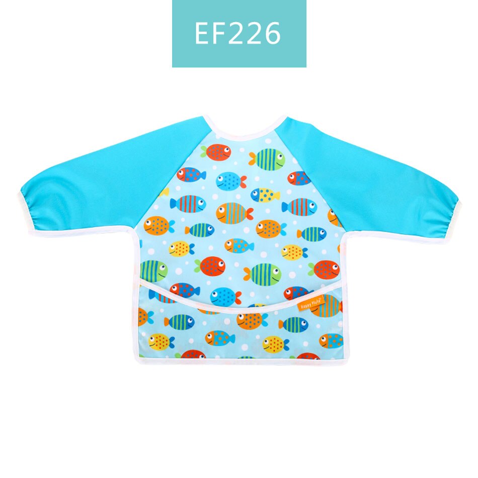 Happyflute Baby Slabbetjes Waterdichte Baby Slabbetjes Print Pul & Print Minky Leuke Lange Mouwen Kinderen Bib Burp Kleding Baby Spullen