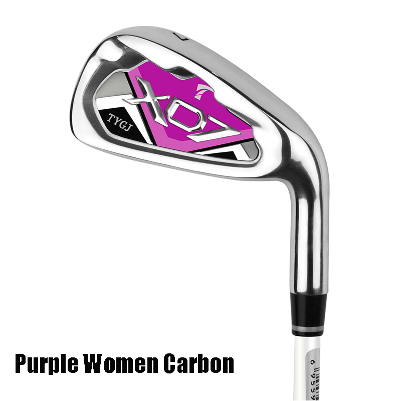 Golf Clubs No. 7 Iron Carbon Beginner Club Male And Female XD7 Outdoor Golf Game: Purple Women Carbon