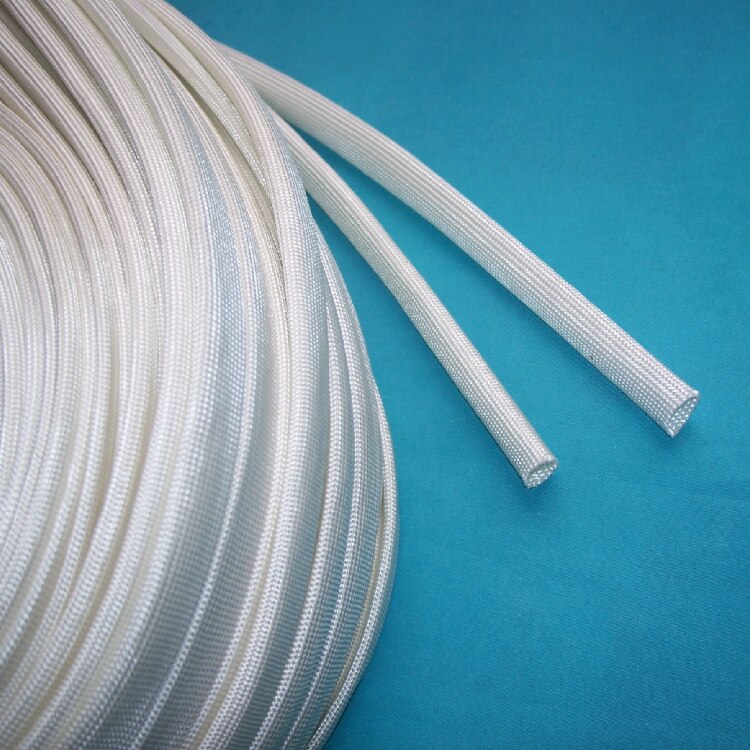 ID 12 millimetri in Fibra di Vetro Tubo di silicone Resina Filo Intrecciato Manica Ignifugo in Fibra di Vetro Cavo Isolato Proteggere Tubo di 200 Gradi. C