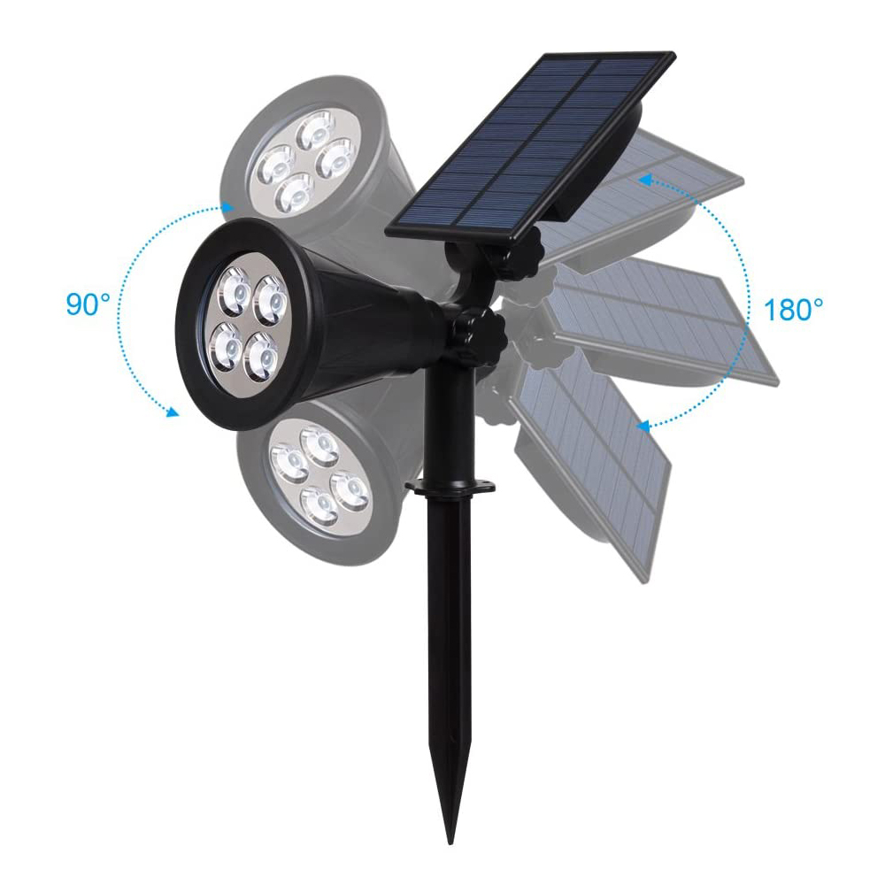 T-SUN Green LED Solar Lights Solar Spotlight For Garden Decor Solar Outdoor Light Waterproof Solar Power Light Solar Wall Light