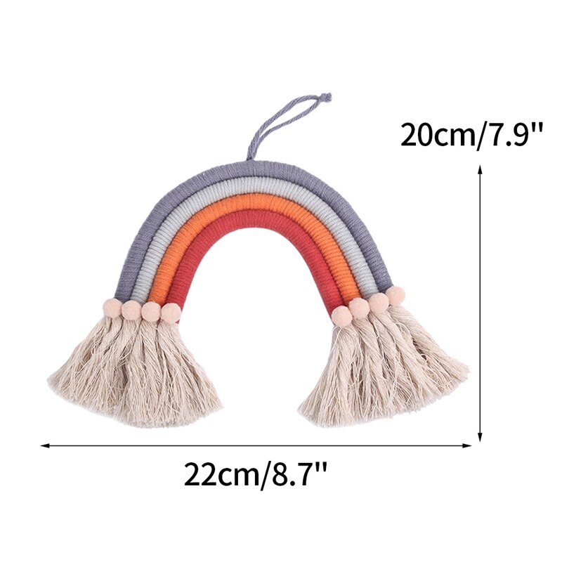 Nordic Stijl Opknoping Muur Decor Handgemaakte Kwekerij Rainbow Kids Bumpers Baby Wieg Tent Hanger Kamer