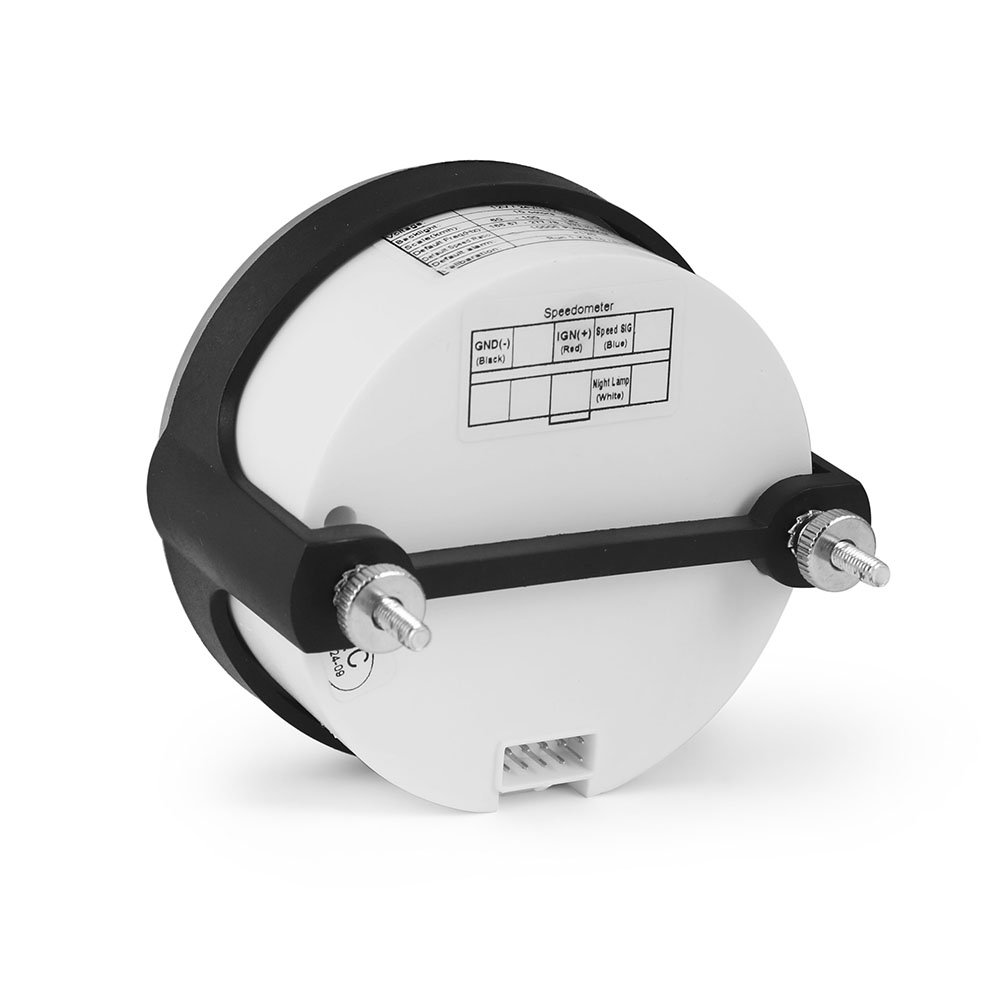 Universal 85mm Speedometer 220km/h Speed Gauge Meter With White/Amber Backlight 12V 24V With LCD For Car Truck Boat Motor