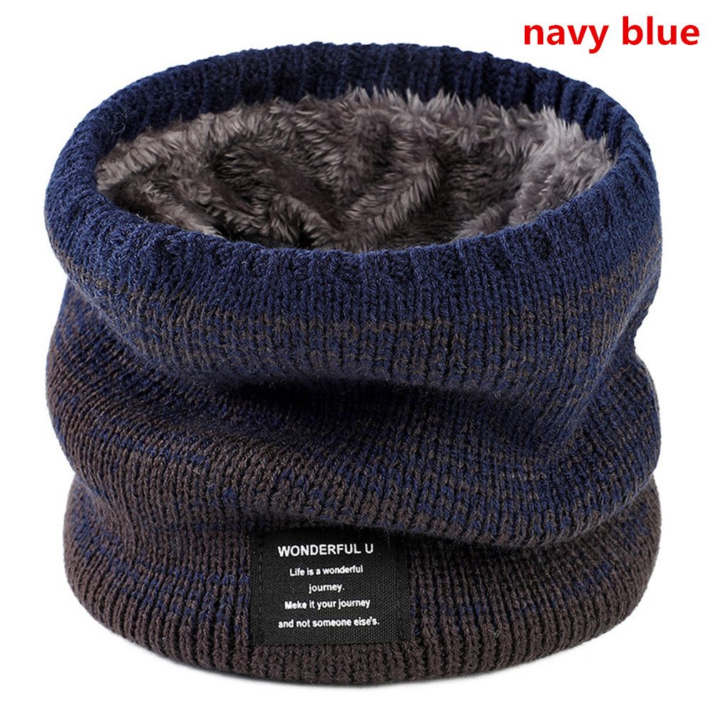 Foulard d&#39;hiver en cachemire épais pour homme et femme, cache-col, Bandana, tricoté, , résistant, masque de Ski, mouchoir: 9 navy blue