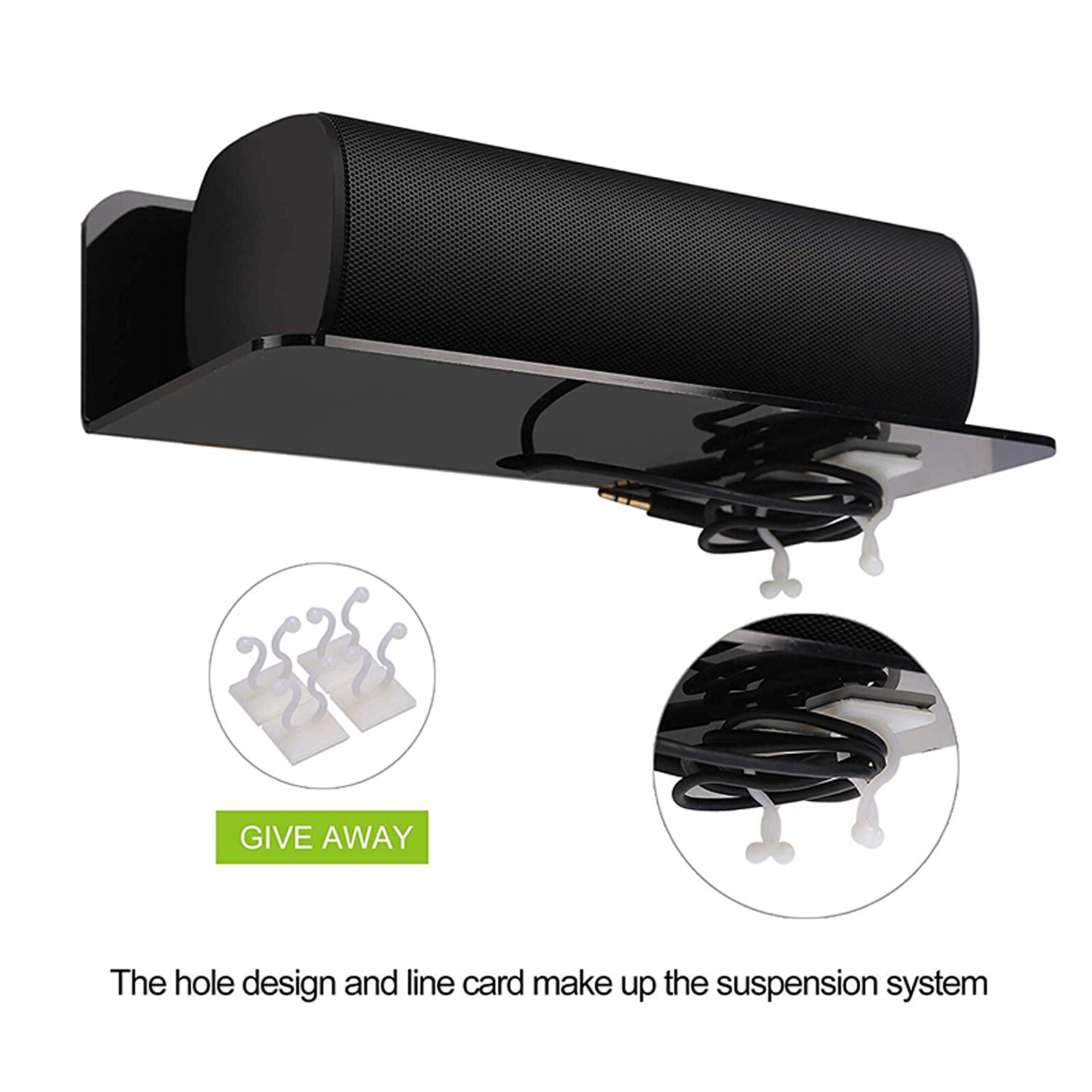 Acryl Drijvende Muur Planken Schade-Gratis Uitbreiden Muur Ruimte Kleine Display Plank Voor Schakelaar/Smart Speaker/Actie cijfers