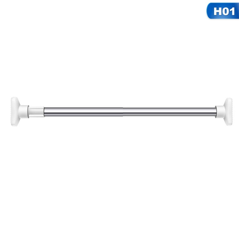 Telescopic Clothing Rod Punch-free Adjustable Shower Curtain Rods And Accessories Extendable Stainless Steel Simple Support Rod: 22MM